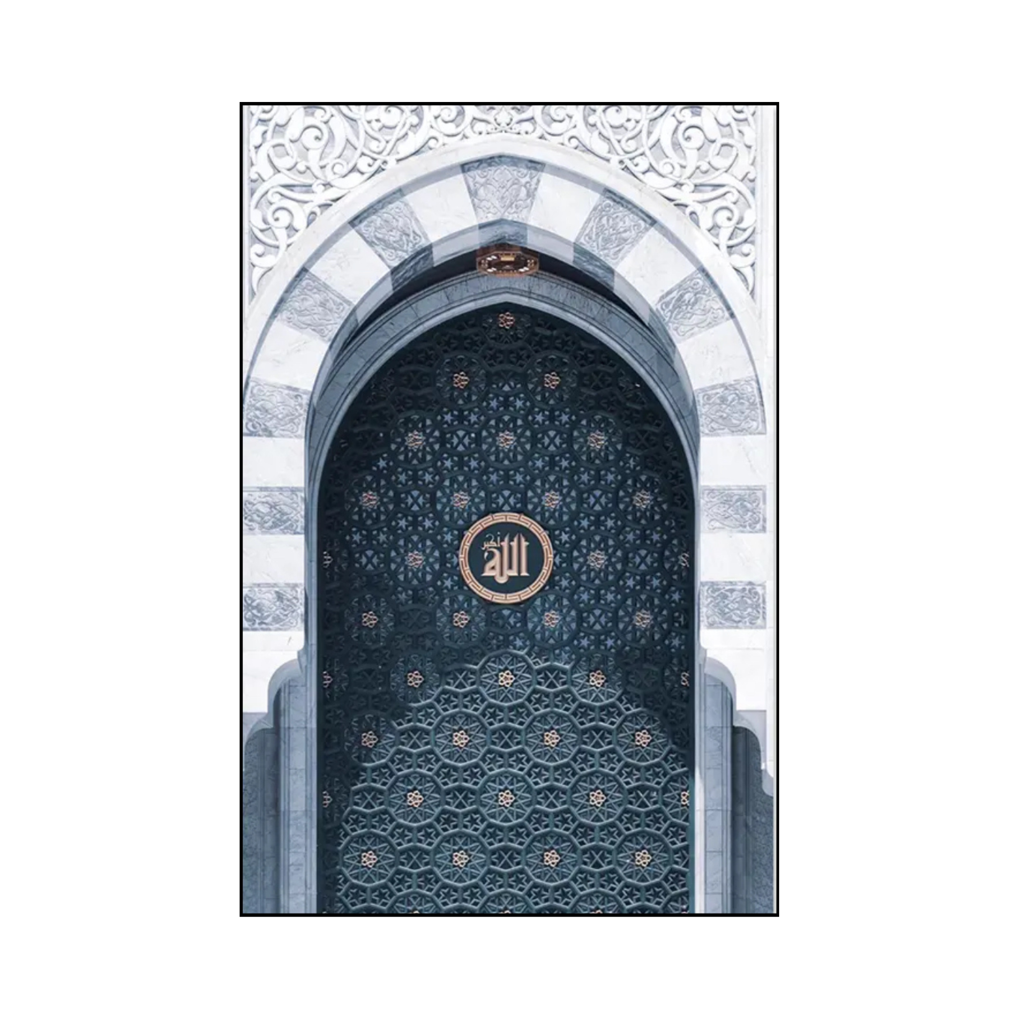 Blue & White Arched Door