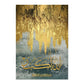 Gold Drip On Marble Islamic Naskh Calligraphy Canvas Print