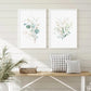 Simple Green Floral Flower Design Wall Art Canvas Prints