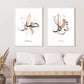 Brown Nude Islamic Calligraphy With Simple Abstract Brush Wall Art