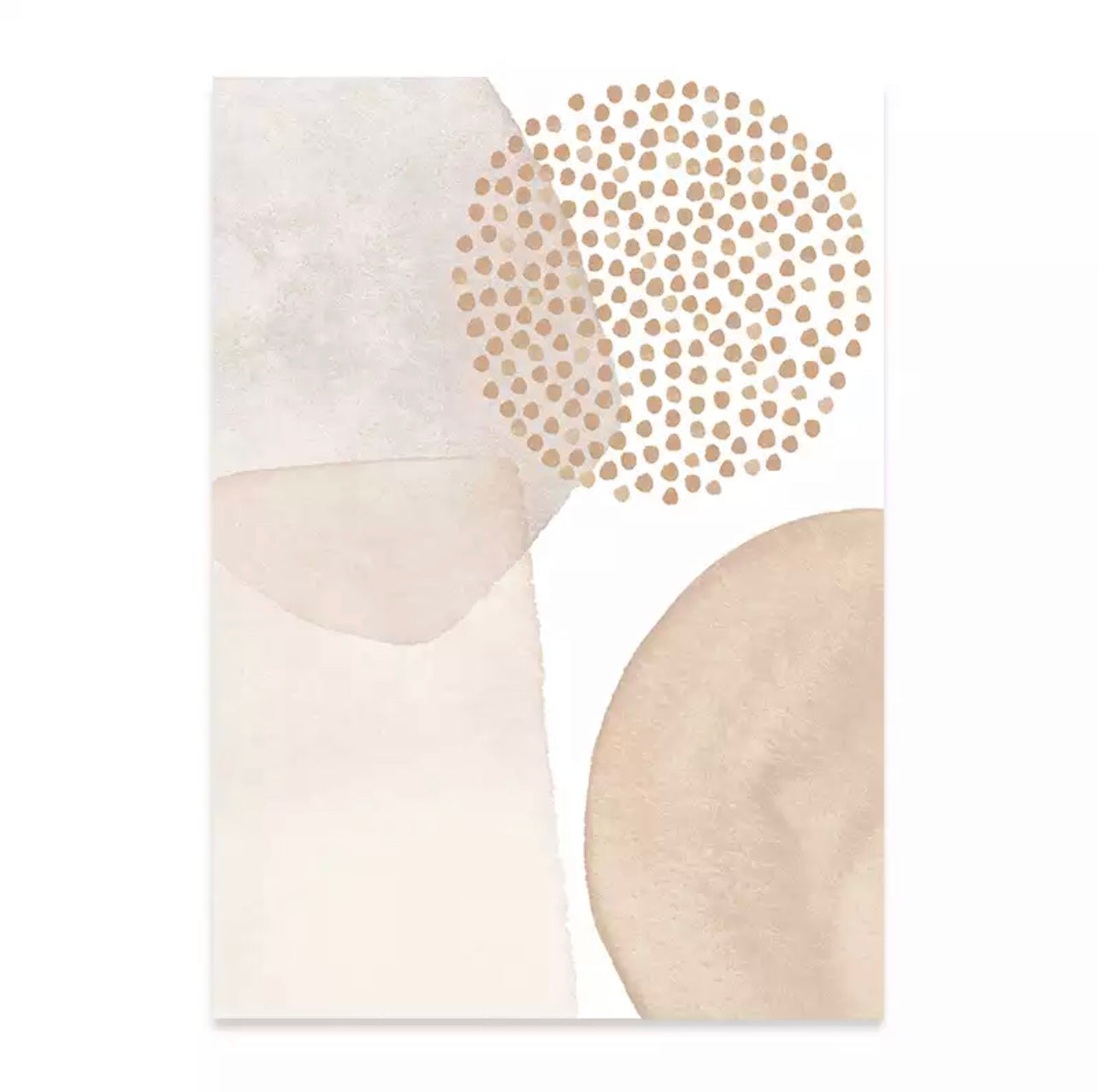 Ivory And Beige Bohemian Geometric Wall Art