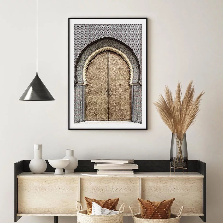 Islam Calligraphy And Door Archway Canvas Print