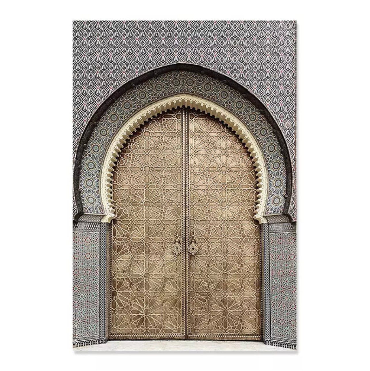 Islam Calligraphy And Door Archway Canvas Print