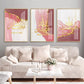 Dripping Gold On Pink And White Shade With Golden Islamic Calligraphy
