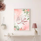 Beautiful Bright Pink Floral Islamic Calligraphy Canvas Prints