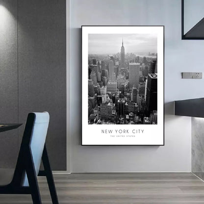 New York City Black And White Modern Wall Art