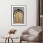 Marble Stoned Grey And Black Islamic Calligraphy With Moroccan Door Arch